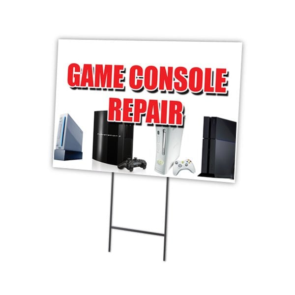 Signmission Game Console Repair Yard & Stake outdoor plastic coroplast window, C-2436-DS-Game Console Repair C-2436-DS-Game Console Repair - main